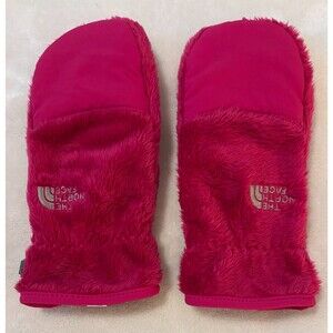 NWOT The North Face Denali Thermal Girls Mittens, Cabaret Pink, Sz Med